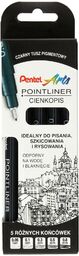 Cienkopis PENTEL Pointliner kpl. 5 sztuk
