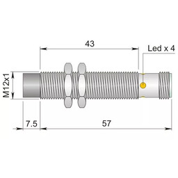 Czujnik indukcyjny 12 mm SI12-DCE8 NPN NO H