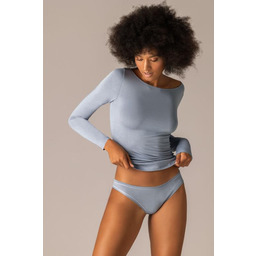 Majtki damskie brazyliany z modalu w kolorze niebieskim