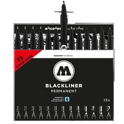 Zestaw Cienkopisów Blackliner Complete Set 13 Molotow