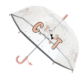 Smati Dziecięcy parasol + gwizdek (przezroczysty) Cat