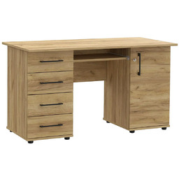 Edinos Komputerowe Duże Biurko Proste Na Kluczyk Dąb