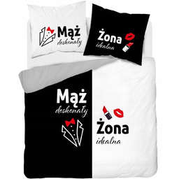 Pościel dwustronna bawełna 200x220 Holland Mąż doskonały Żona