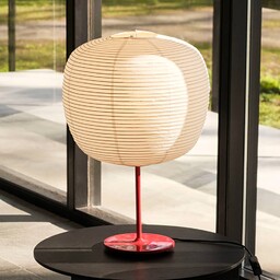 HAY Common Table klosz Peach stopa czerwona