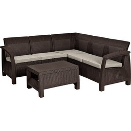 KETER Zestaw mebli ogrodowych Corfu II Relax Brown