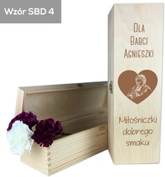 Skrzynka na wino alkohol Na Dzień Babci