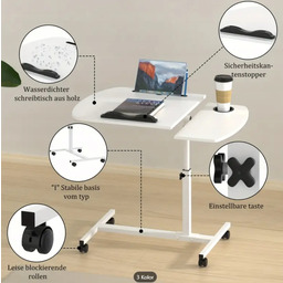 Stolik mobilny pod Laptopa Regulowany uchwyt na kubek