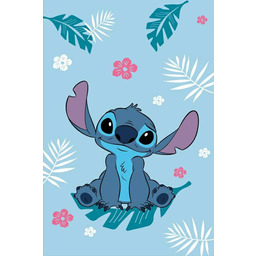 Jerry Fabrics Koc polarowy 100x150 Lilo and Stitch