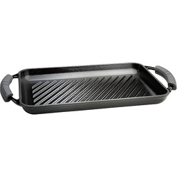 WECOOK Iron Patelnia grillowa z paskami, emaliowane żeliwo,