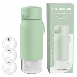 Butelka szklana filtrująca bidon 0,5L na wodę Wessper