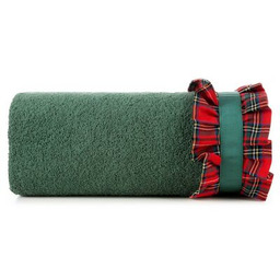 Ręcznik świąteczny SANTA 70 x 140 cm butelkowy