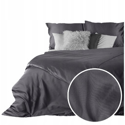 Pościel satynowa komplet 160X200 NOVA3 stal