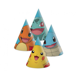 Czapeczki urodzinowe Pokemon - 6 szt.