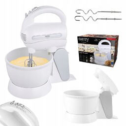 Mikser Ręczny Kuchenny 600W 3L Misa Obrotowa Stojak