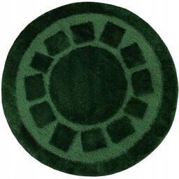 Dywanik Łazienkowy Antypoślizgowy Okrągły Ciemny Zielony Ocean śr.