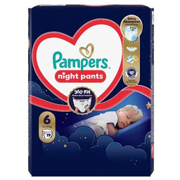 Pampers Night Pieluchomajtki Rozmiar 6 13-19kg, 19 szt.