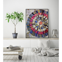 Pakamera Mandala granatowa - plakat B2