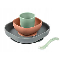 Komplet naczyń z silikonu z przyssawką Talerz Miska