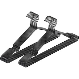WENKO Wieszak na ubrania Sascha czarny, zestaw 20
