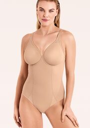Body damskie modelujące z fiszbinami beżowe New Sara