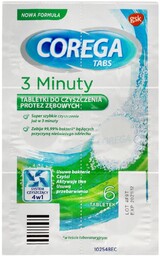 Corega Tabs Tabletki do czyszczenia protez 3-minuty blister