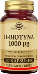 Solgar D-biotyna 1000 g, 50 kapsułek
