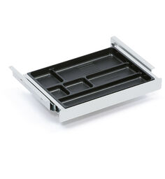 Szuflada podblatowa, 380x245x42 mm, szary aluminium