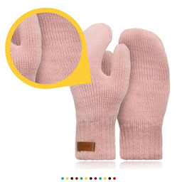 Damskie rękawiczki pudrowy róż Brdrene r2 9935