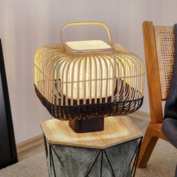 Forestier Bamboo Square S lampa stołowa czarna