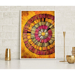 Pakamera Mandala pomarańczowa - plakat B2