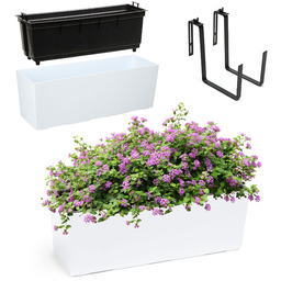 Skrzynka balkonowa z uchwytem Fontana 56cm biała