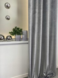 Zasłona z cyrkoniami Brillant 140x270 srebrna taśma (opcja