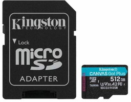 Kingston Karta microSD 512GB Canvas Go Plus 170/90MB/s