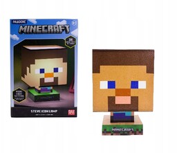 Duża Lampka Minecraft Steve Z Kloszem 26cm