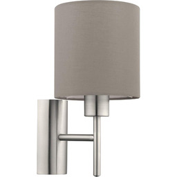 EGLO Lampa ścienna Pasteri, 1-punktowa tekstylna lampa ścienna,