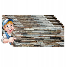 Panele Ścienne Pcv jak Boazeria Skandynawska wielokolorowy Panel