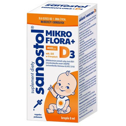 Sanostol Mikroflora+D3, krople, 8 ml