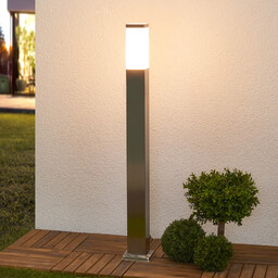 Zewnętrzna Lampa Lindby, Lorian, ściemnialny, metaliczny, taras, stal