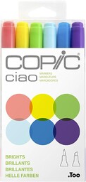 COPIC Ciao Marker Set "Brights" z 6 kolorami,