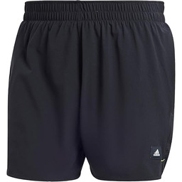 adidas Mężczyźni Versatile Swim Shorts, Black/Lucid Lemon, M