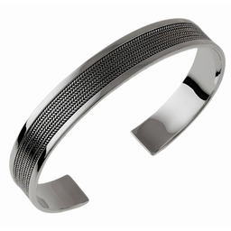 Elegancka szeroka srebrna bransoleta ze wzorem srebro 925