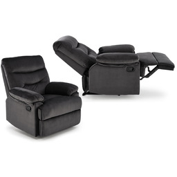 Fotel rozkładany wypoczynkowy drager czarny halmar