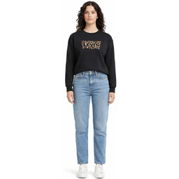 LEVI''S CZARNA BLUZA DAMSKA Z NADRUKIEM LEOPARD
