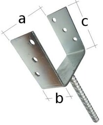 Łącznik belki do betonu ŁB-8 140mm x 60mm
