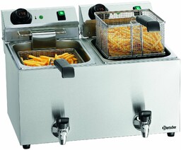 Bartscher Frytownica elektryczna 2-komorowa nablatowa 9L, 6.6kW