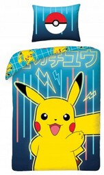 Pościel bawełniana 140x200 Pokemon Pikachu