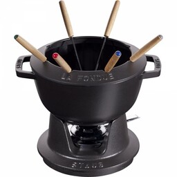 Staub Zestaw Do Fondue 20 Cm, Czarny