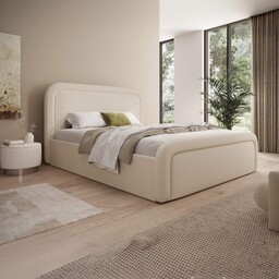 Łóżko tapicerowane z pojemnikiem SFG0154 160x200 Boucle Beż