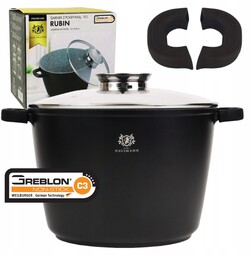 Garnek Duży 10L Granitowy Powłoka Non-stick Garnek