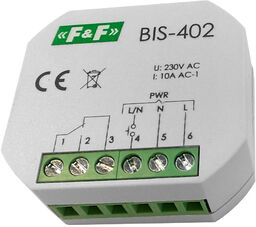 Przekaźnik bistabilny impulsowy BIS-402 230V NO/NC max10A F&F